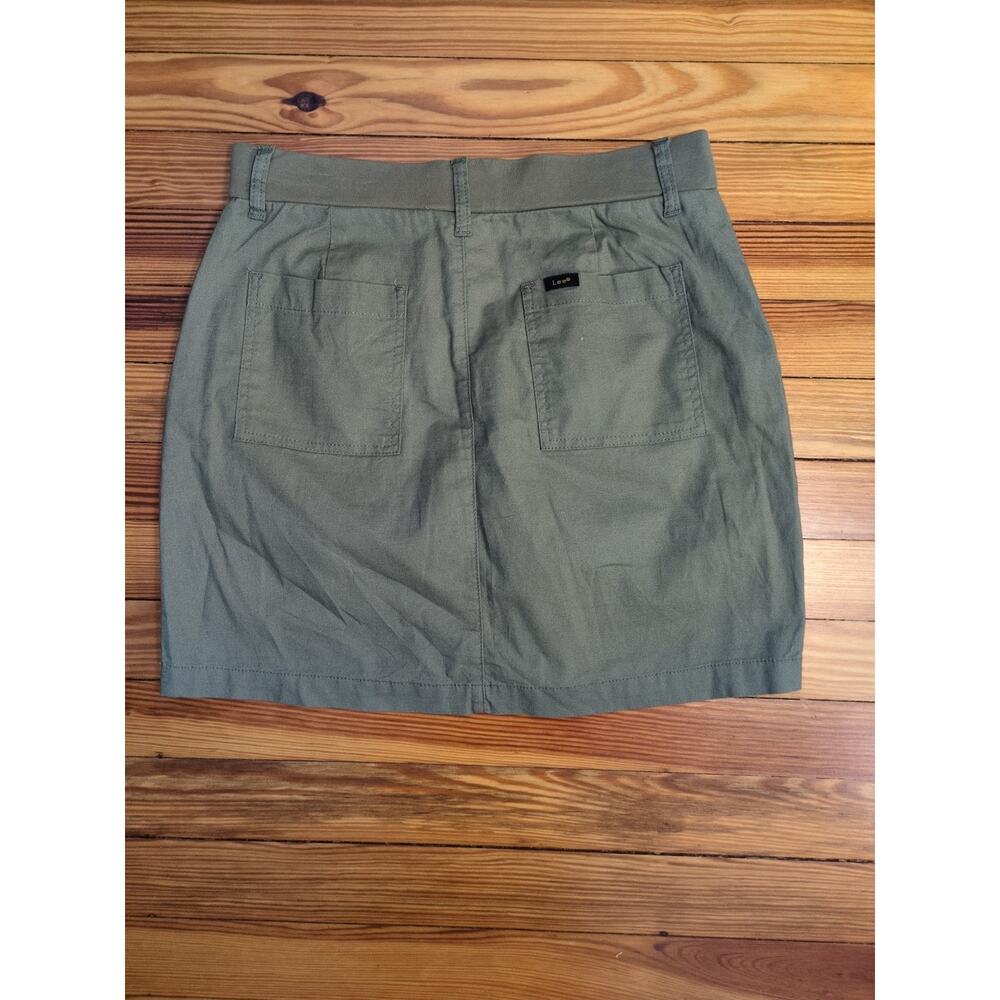 Lee Women’s Skort Size 8 Army Green Cotton Stretch Pockets Mesh Shorts Casual - Picture 10 of 10